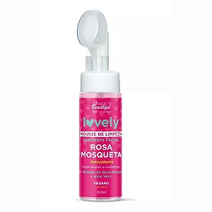 MOUSSE DE LIMPEZA FACIAL LOVELY ROSA MOSQUETA 150ML FACE BEAUTIFUL