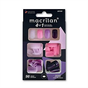 UNHAS POSTIÇAS 4 EM 1 UK102 MACRILAN