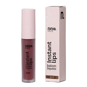 BATOM LÍQUIDO INSTANT LIPS MAGIA NINA MAKEUP