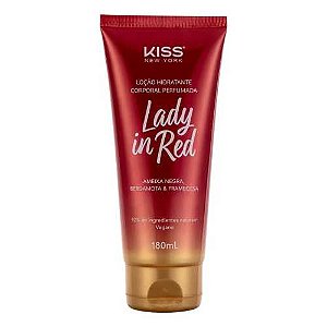 LOÇÃO CORPORAL LADY IN RED 180ML KISS NEW YORK