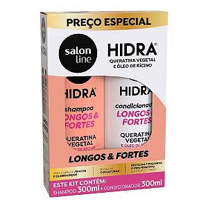 KIT SHAMP+COND HIDRA QUERATINA E ÓLEO DE RÍCINO 32429 SALON LINE