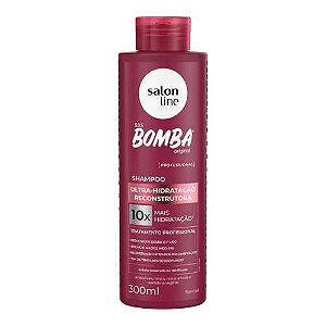 SHAMPOO ULTRA HIDRATAÇÃO RECONSTRUTORA SOS BOMBA 300ML SALON LINE