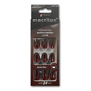 UNHAS POSTIÇAS AUTOCOLANTES AMENDOADO LICOR UP710A MACRILAN