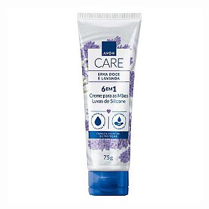 CREME PARA MÃOS LUVAS DE SILICONE ERVA DOCE E LAVANDA 75G AVON