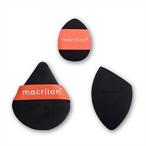 TRIO DE ESPONJAS PARA MAQUIAGEM EP26 MACRILAN