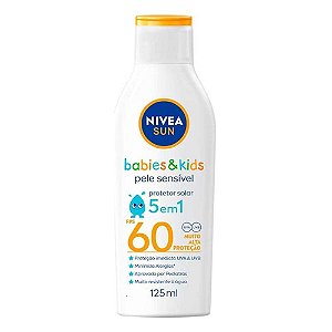 PROTETOR SOLAR BABIES E KIDS 5 EM 1 FPS60 125ML NIVEA