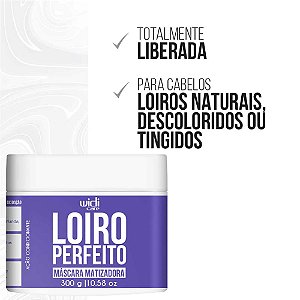 MÁSCARA CAPILAR MATIZADORA LOIRO PERFEITO 300G 3705 WIDI CARE