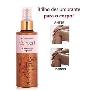 ILUMINADOR CORPORAL CORPORI EFEITO BRONZE 100G ABELHA RAINHA