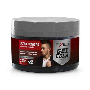 GEL FIXADOR ULTRA FIXAÇÃO GEL COLA PRETO 250G FIXED