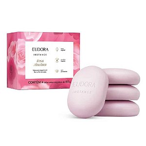 INSTANCE SABONETE ROSA ABSOLUTA CAIXA COM 4 UNIDADES EUDORA