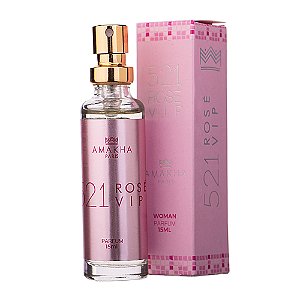 DEO COLÔNIA FEMININA 521 ROSÉ VIP 15ML AMAKHA
