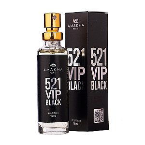 DEO COLÔNIA MASCULINA 521 VIP BLACK 15ML AMAKHA