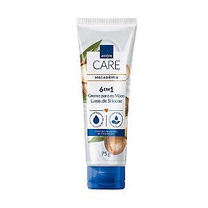 CREME PARA MÃOS LUVAS DE SILICONE MACADÂMIA 75G AVON