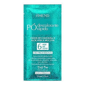 PÓ DESCOLORANTE RÁPIDO OLEOS DE CAMOMILA, ALOE VERA E SILICONE 50G  AMEND