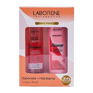 KIT PRESENTE BANHO PREMIUM 2 ITENS MORANGO LABORENE