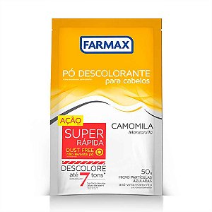 PÓ DESCOLORANTE PARA CABELOS COM CAMOMILA 50G FARMAX