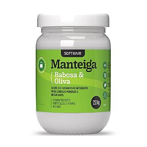 MANTEIGA CAPILAR BABOSA & OLIVA 220G SOFTHAIR