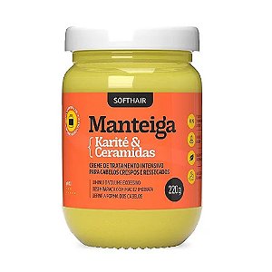 MANTEIGA CAPILAR KARITÉ & CERAMIDAS 220G SOFTHAIR