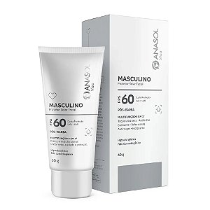 PROTETOR SOLAR FACIAL MASCULINO MULTIFUNCIONAL 8 EM 1 60G FPS 60 0398 ANASOL