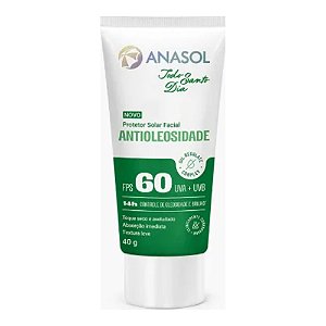 PROTETOR SOLAR FACIAL ANTIOLEOSIDADE 40G FPS 60 3000 ANASOL