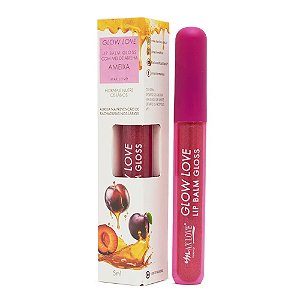 LIP BALM GLOSS COM MEL DE ABELHA AMEIXA 416 GLOW LOVE MAX LOVE