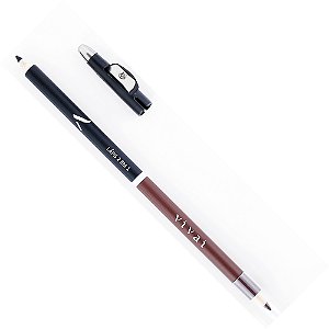LÁPIS DUAS PONTAS (PRETO E MARROM) COM APONTADOR VIVAI