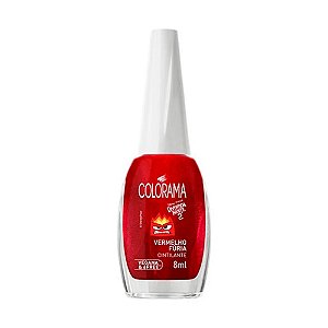 ESMALTE CINTILANTE DIVERTIDAMENTE 2 VERMELHO FÚRIA COLORAMA