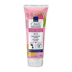 CREME ESFOLIANTE PARA OS PÉS 3 EM 1 FOOT WORKS 80G AVON