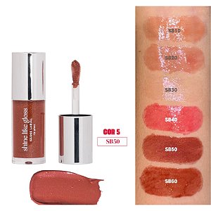 GLOSS LABIAL SHINE LIKE HB-L6408-5 RUBY ROSE BLOW