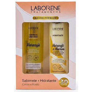 KIT PRESENTE BANHO PREMIUM 2 ITENS MARACUJÁ LABORENE