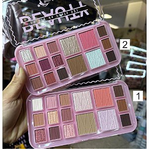 PALETA DE SOMBRAS, BLUSH, ILUMINADOR E CONTORNO BEAUTY BN7007 BEIJO DE NEVE