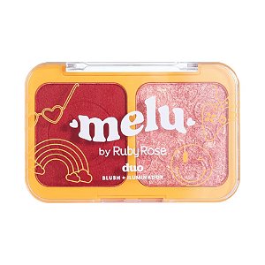 DUO BLUSH E ILUMINADOR RR-1002-1 MELU RUBY ROSE