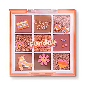 PALETA DE SOMBRAS 9 CORES FUNDAY B CG333 CITY GIRLS