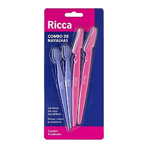 KIT COMBO 4 NAVALHAS 641 RICCA
