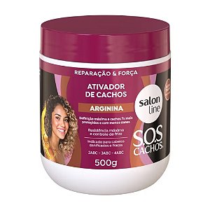 ATIVADOR DE CACHOS REPARAÇÃO E FORÇA ARGININA 500G 34530 SALON LINE