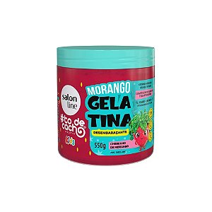 GELATINA DESEMBARAÇANTE MORANGO 550G 32654 SALON LINE