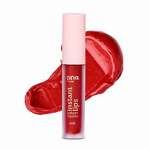 BATOM LÍQUIDO INSTANT LIPS RUBI NINA MAKEUP