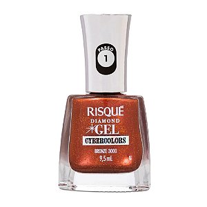 ESMALTE METALIZADO DIAMOND GEL CYBERCOLORS BRONZE 3000 RISQUÉ