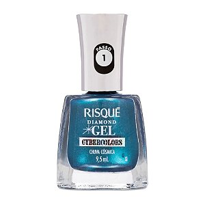 ESMALTE METALIZADO DIAMOND GEL CYBERCOLORS CHUVA CÓSMICA RISQUÉ