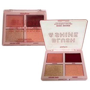 PALETA BLUSH & SHINE BERRY BRONZE HB-M1001-2 RUBY ROSE