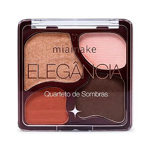 QUARTETO DE SOMBRAS ELEGÂNCIA 596 COR 4 PÔR DO SOL MIAMAKE