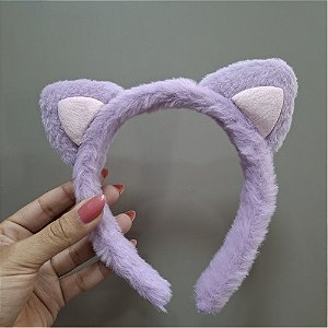TIARA DE PELÚCIA GATINHO