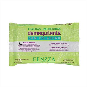 TOALHAS UMEDECIDAS DEMAQUILANTE COM COLÁGENO FZ51022 FENZZA