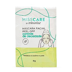 MÁSCARA FACIAL PEEL OFF CONTROLE DE OLEOSIDADE 8G MISS RÔSE