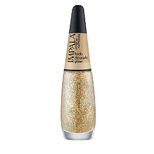 ESMALTE GLITTER  A COR DA MODA TUDO DOURADO IMPALA