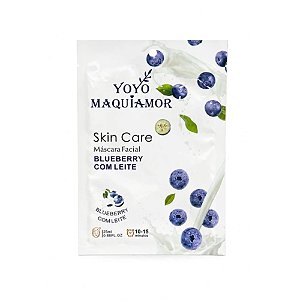 MÁSCARA FACIAL BLUEBERRY COM LEITE 25ML YOYOMAQUIAMOR