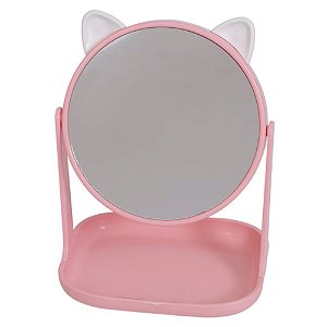 ESPELHO REDONDO BASE DE PLÁSTICO GATINHO QS479