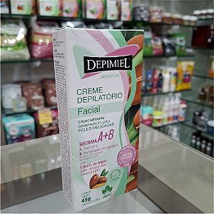 CREME DEPILATÓRIO FACIAL PELES DELICADAS EXTRATO DE ARGAN 1384 45G DEPIMIEL