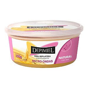 CERA DEPILATÓRIA NATURAL MICROONDAS SÓ 1 MINUTO 1145 200G DEPIMIEL