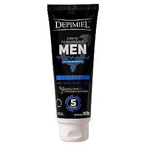 CREME DEPILATÓRIO CORPORAL MEN TITANIUM 1385 120G DEPIMIEL